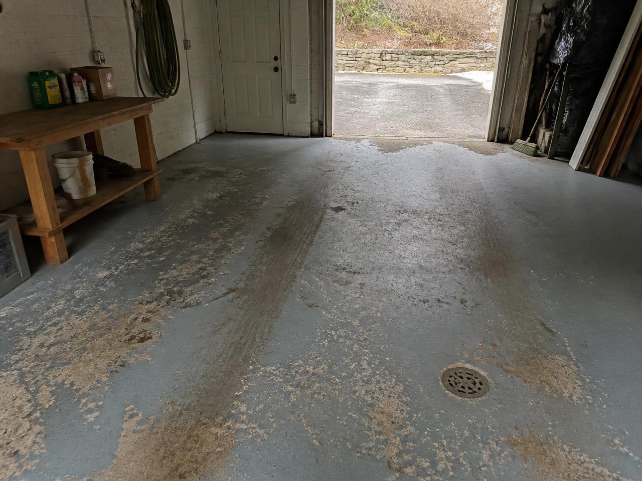 Charcoal Metallic Garage — before epoxy flooring in New Jersey